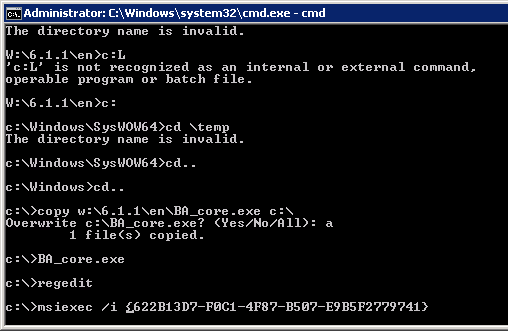 Msiexec command