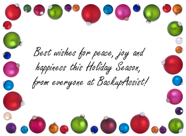 Holiday season greetings from BackupAssist