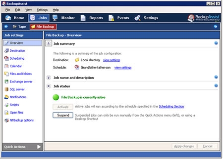 Fine-tuning options interface