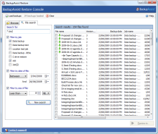 Search for individual files to restore
