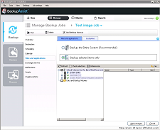 Select volumes to backup