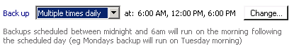 Multiple daily backups