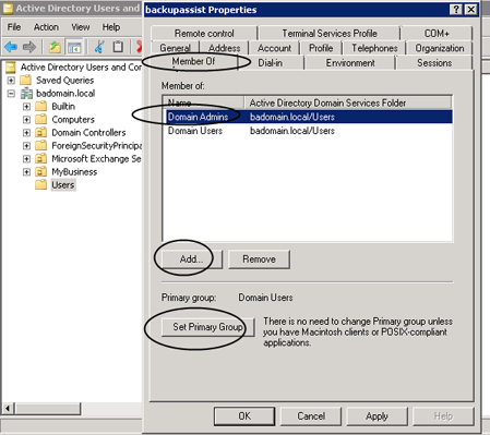 Accessing Active Directory Users and Computers