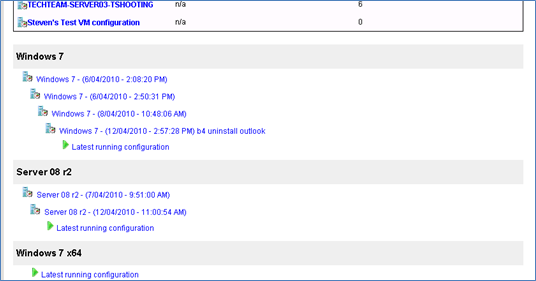 Hyper-v Config Report - Snapshot listing