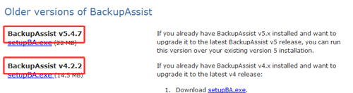 Checking your version of BackupAssist