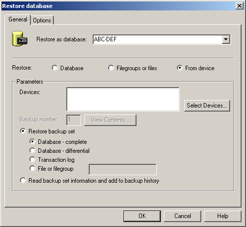 SQL server settings in BackupAssist