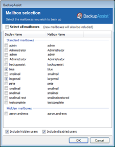Selecting Mailboxes
