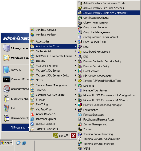 Screenshot showing User Manager